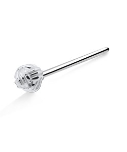 Woolen Ball Shaped Silver Straight Nose Stud NSKA-621